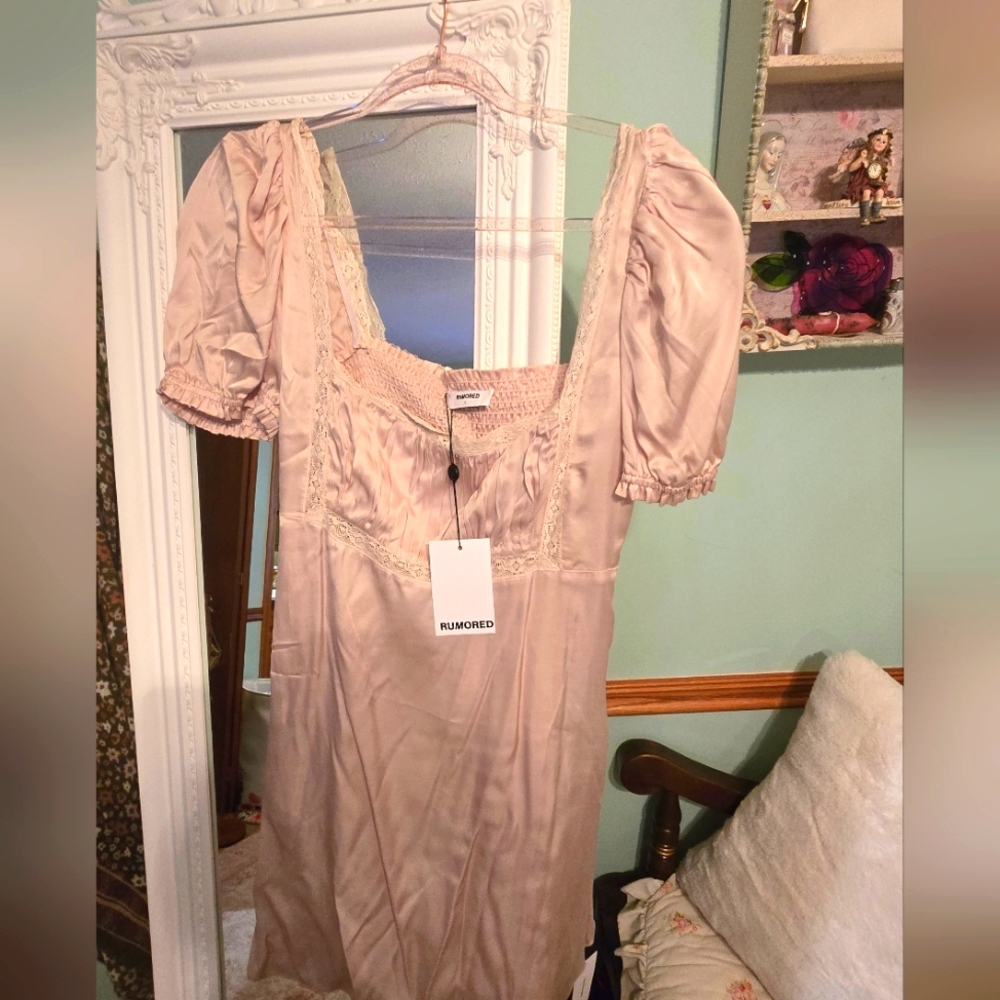Rumored Women's Blush Satin Chemise